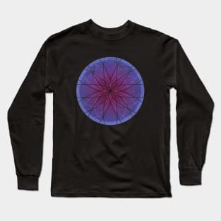 Stained Glass Geometry #1 - The Center of Everything Long Sleeve T-Shirt